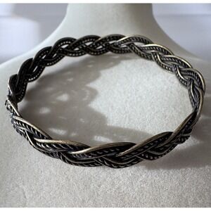 Celtic Braided Crown Wreath Bracelet 7 Inch Bangle Jewelry